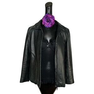Siena studio black leather jacket